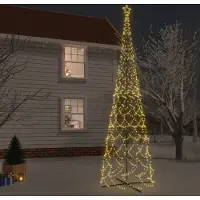Prolenta Arbre de Noël LED, forme conique, lumière blanche chaude, 3000 LED, dimensions 230 x 800 cm