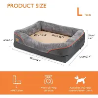 StarTech.com Lit pour chien, taille L - Grand coussin pour chien - Doux et confortable - Adapté aux personnes allergiques - Surface en polaire chaude - Housse amovible et lavable - Imperméable