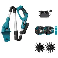 OEM Fraise à gazon, modèle sans fil, moteur haute performance, ensemble de 2 batteries de 4,5 Ah, prise secteur 220V-240V (norme européenne)