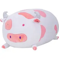 Unyqoos Coussin en peluche vache – Peluche et coussin rembourré en Élasthanne super doux, avec rembourrage en coton, dimensions : 40 x 27 x 21 cm, à partir de 3 ans