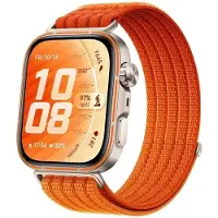 StarTech.com Bracelet pour montre connectée - Bracelet en nylon pour Watch Fit 5 Pro/4 Pro - Tressé - Respirant - Fermeture velcro - Orange