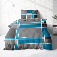 Markenlos Parure de lit en flanelle 135 x 200 cm, ensemble de literie 2 pièces à motif floral, drap 135 x 200 cm et taie d'oreiller 80 x 80 cm, literie douce