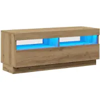 vidaXL Armoire TV avec lampes LED Chêne Artisan 100x35x40 cm