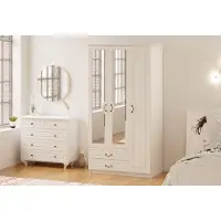 Skye Decor , modèle Rb-176, armoire, blanc mat, panneau de particules, 105 x 210 x 52 cm
