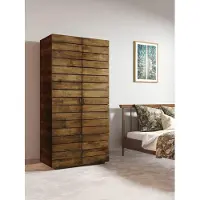 Skye Decor , modèle RB-167, armoire, couleur marron, en panneaux de particules, dimensions : 90 x 184 x 48 cm
