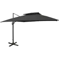 vidaXL Parasol ampli avec aération 300x300 cm noir