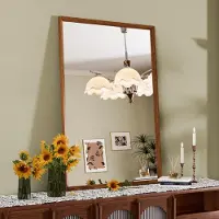 Sonstiges Miroir mural vintage, couleur marron, 60 x 90 cm, rectangulaire, miroir de maquillage, décoratif