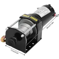 OEM Treuil électrique, capacité de charge 1360 kg,par câble, noir