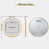 StarTech.com Miroir de salle de bain LED - Miroir mural rond de 80x80 cm - Anti-buée - 3 couleurs de lumière - Fonction mémoire - Cadre en aluminium doré