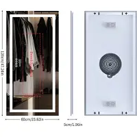StarTech.com Miroir de salle de bain LED intelligent - Miroir rectangulaire mural pour maquillage - Bluetooth - Affichage numérique - Éclairage double face - Anti-buée - 1200x600 mm (120x60 cm)