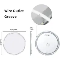 StarTech.com Miroir de salle de bain LED rond - Miroir mural de 60 cm - Miroir de maquillage éclairé par LED - Anti-buée - Intensité variable de 3000 à 6000K - Capteur tactile, indice de protection IP44