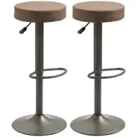 StarTech.com Ensemble de 2 tabourets de bar - Tabouret pivotant - Réglable en hauteur de 64 à 85 cm - Avec repose-pieds - Assise rembourrée - 35x36 cm - Vert armée