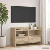 Prolenta Maison Exclusive - Meuble TV, dimensions : 71,5 x 33 x 47 cm, en panneaux de particules imitation chêne Sonoma