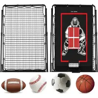 StarTech.com Filet de rebond pour baseball et softball - Filet d'entraînement - 155 x 111 cm - Cible avec 9 zones de frappe - Angle de rebond réglable - Filet d'entraînement pour l'extérieur - Rouge