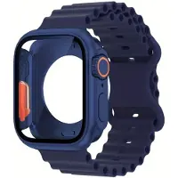 StarTech.com Coque de protection pour montre connectée - 44 mm - Fabriquée en plastique (PC) - Avec protection d'écran et bracelet - Couleur bleu nuit