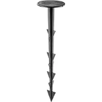 StarTech.com Ancres au sol - Piquets pour géotextile anti-mauvaises herbes - Fixation stable - Ancrages pour jardin - 100 pièces - Noir