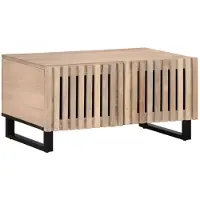 vidaXL Table basse blanche 80x51x40 cm en bois massif de manguier