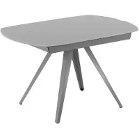 STONES Table extensible Stark avec plateau en placage chêne traité thermiquement et pieds en métal noir - Dimensions 200/300 x 100 x 76 cm - Design moderne
