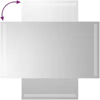 vidaXL Miroir de salle de bain LED 40x70 cm