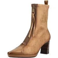 Hispanitas pour femme. HI265085 Bottines en cuir Bangkok beige (38), 3 à 5 cm, Fermeture éclair, Casuel