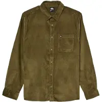 Quiksilver - Chemise en velours côtelé - Smoke Trail Cord Shirt Grape Leaf en Coton - Taille M - Kaki