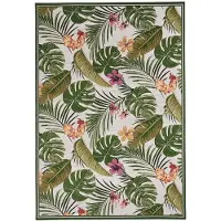 Un Amour De Tapis Tapis kilim rectangulaire tissé pour l'extérieur, modèle GARDEN