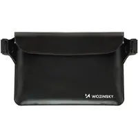Wozinsky WWS-01 Sac banane étanche 0,3 mm PVC PP Sangle 22 x 15 cm Noir