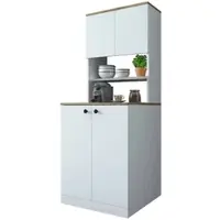 Dmora Marty - Armoire Multi-Usage Grande, 70x184 cm Blanc, 3 Étagères