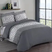 Benza Ensemble de literie Ibenzoa – Coton 100% premium, 240 x 220 cm, 2 taies d'oreiller 65 x 65 cm, tissage serré (densité de fil 57), OekoTex, fermeture à boutons-pression