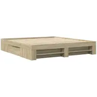 vidaXL Cadre de lit sans matelas Chêne Sonoma 180x200 cm Bois composite