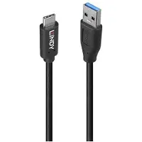 Lindy 36971, 1 m, USB A, USB C, USB 3.2 Gen 2 (3.1 Gen 2), 10 Gbit/s, noir