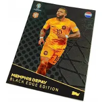 Hasbro Match Attax Euro 2024 Germany Card. Be 5 Memphis Depay / Black Edge