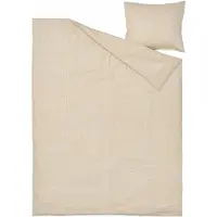 IKEA DOFTAKLEJA Ensemble de literie 150x200 beige carreaux coton