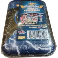 Hasbro Supa Strikas League Champion, collector’s tin with cards, BLUE
