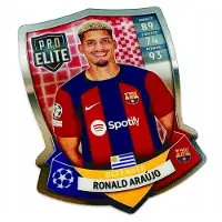 Hasbro Match Attax 2023/24 Tcg Card. Sh 5 Ronald Araujo / Pro Elite Chrome Shield