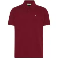 Calvin Klein Jeans Polo Polo Jeans Monogram manga corta rojo oscuro pour Uni