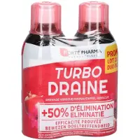 Forte pharma Turbodraine Grenade Hibiscus Duo 2x500 ml Fluide Oral
