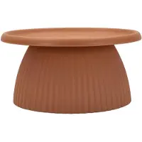 Dmora Gamirese - Table basse 71x35x71h cm Rouge, Pour Intérieur/extérieur