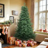 Merkloos Arbre de Noël décoratif de qualité, 182 cm, avec système de pliage et support en métal