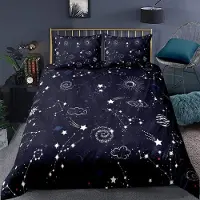 Merkloos Couverture de lit "Constellation" - Super King Size, motif spatial