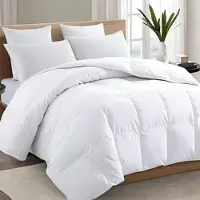 Merkloos Couverture de lit 220 x 240 cm - Double face et anti-acariens