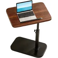 Merkloos Table d'appoint de forme en C, réglable en hauteur de 45 à 80 cm, avec rotation à 360°