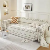 Merkloos Couette bohème légère avec franges, réversible et multifonctionnelle