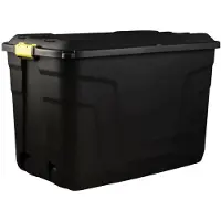 Merkloos Grande boîte de rangement en plastique avec couvercle, 190 litres