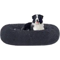 Merkloos Lit orthopédique pour chien en forme de donut, pour un confort accru