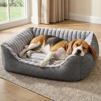 Merkloos Panier pour chien de taille moyenne, avec base antidérapante et housse lavable