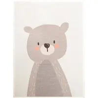 Little Olly Tapis lavable pour enfant | Simba Bear Beige | 140x200cm | Marron | Rectangulaire | Tapis enfants