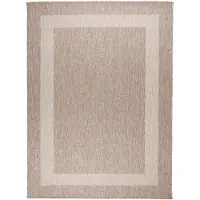 FRAAI Tapis d'intérieur et d'extérieur | Sierra Border Beige/Crème | 120x170cm | Beige | Rectangulaire | Tapis