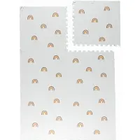 Little Olly Tapis Puzzle en Mousse – Alfie Rainbow Blanc | 120x180cm | Blanc | Rectangulaire