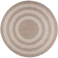 FRAAI Tapis d'intérieur et d'extérieur rond | Sierra Frame Beige/Crème | Ø 200cm | Beige | Rond | Tapis